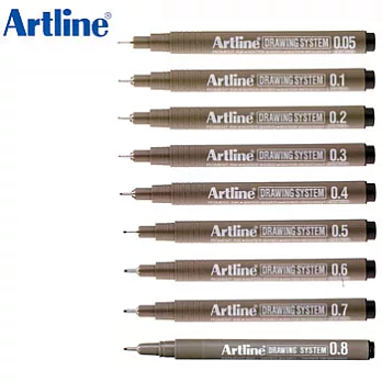 (9款裝)Shachihata - Artline代針筆0.05+0.1+0.2+0.3+0.4+0.5+0.6+0.7+0.8
