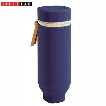LIHIT A-7732-11深藍色方形伸縮筆筒(Bloomin)