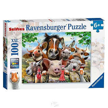 【德國Ravensburger拼圖】農場動物的自拍-大拼片拼圖-100XXL片