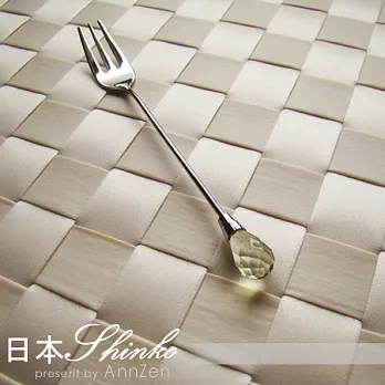 【AnnZen】《日本 Shinko》日本製-午茶晶鑽系列-翡翠點心叉