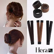 【Hera 赫拉】法式美捲包包丸子頭速成盤髮器-2色自然黑