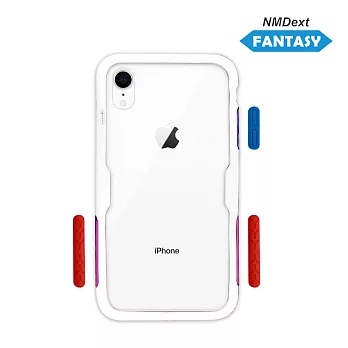 芬蒂思 Apple iPhone XR (6.1吋) Fantasy NMDext奇幻防摔手機殼-奇幻紫白框贈紅藍