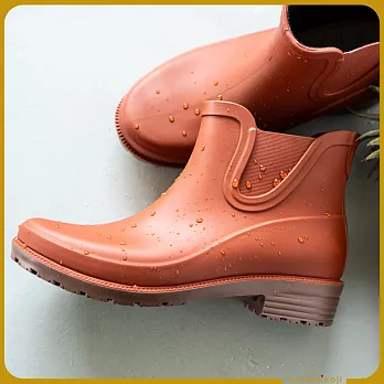 【花見小路】雨靴日/新版/京都和風感雨靴/女鞋/JP23.5朱紅色