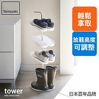 日本【YAMAZAKI】tower兒童鞋架(白)