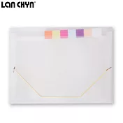 LAN CHYN簡約風本色12層風琴夾(鬆緊帶顏色隨機出貨)