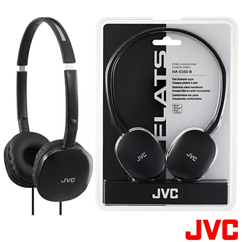 【JVC】立體聲輕巧頭戴式耳機 HA-S160黑色
