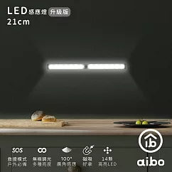 aibo 升級版多功能 USB充電磁吸式 21cmLED感應燈管 冷白光