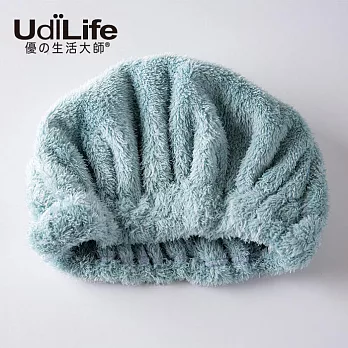 UdiLife 雅絨 柔舒圓形浴帽 (MIT 台灣製造 SGS 檢驗合格)湖水綠