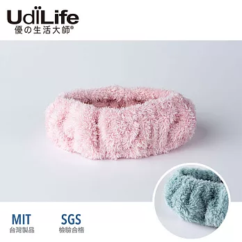 UdiLife 雅絨 柔舒圓形髮束 (MIT 台灣製造 SGS 檢驗合格)蜜桃粉