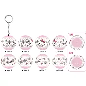 Hello Kitty粉紅點心立體球型拼圖鑰匙圈24片