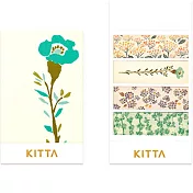 【HITOTOKI】KITTA 隨身攜帶和紙膠帶- 花朵4