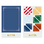 【KING JIM】KITTA 隨身攜帶手帳貼-Seal 復古角框