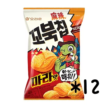 好麗友 烏龜玉米脆片(12*80g)-箱購12包 (麻辣風味)