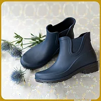 【花見小路】雨靴日/新版/京都和風感雨靴/女鞋/JP23.5/海鸚藍