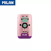 MILAN COMPACT橡皮擦+削筆器_快樂機器人_ 粉