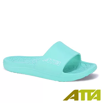 ATTA舒適幾何紋室外拖鞋US6湖水綠