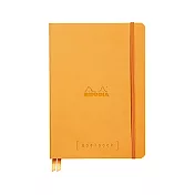 【Rhodia|GoalBook】A5_象牙色5x5方格_精裝軟皮封面_橘色