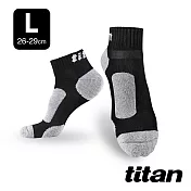 【titan】太肯 功能慢跑訓練短襪(26-29cm)L黑竹炭