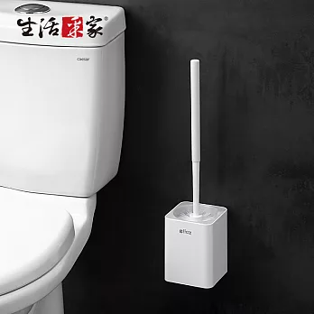 【生活采家】浴室強力無痕貼清潔馬桶刷架#57041