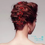 【Hera赫拉】新娘頭花甜美珍珠U型髮簪頭飾-紅花紅