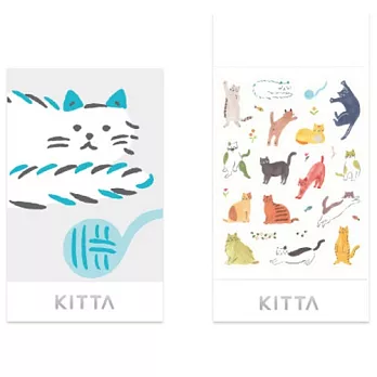 【HITOTOKI】KITTA 隨身攜帶手帳貼- Seal 貓咪 (KITD014)