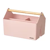 LITEM 高質感原木手把 可堆疊收納盒/ 粉紅