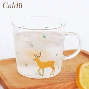 【Caldo卡朵生活】童趣動物高硼矽耐熱透明馬克杯350ml鹿