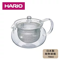 【日本HARIO】耐熱玻璃丸型急須壺─700ml(附濾網)