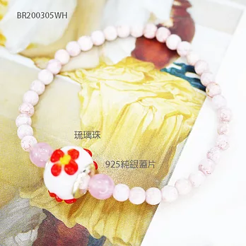【PinkyPinky Boutique】時尚琉璃珠手鍊(白色)