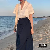 【Jilli~ko】韓國chic寬鬆百搭襯衫 9013　FREE 白色