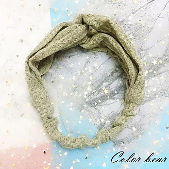 【卡樂熊】韓版氣質交叉針織造型髮帶(六色)-淺綠色