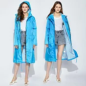 【KISSDIAMOND】二代升級輕薄好收納防潑水晴雨兩穿風衣外套(KD-203+)M天藍