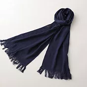 【日本ORIM今治毛巾】波紋織棉麻輕薄圍巾 ‧海藍