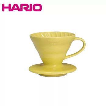 HARIO V60檸檬黃01彩虹磁石濾杯 VDC-01-YEL-TW 1~2杯用檸檬黃