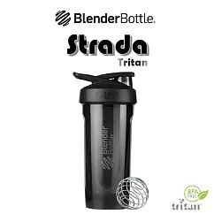【Blender Bottle】卓越搖搖杯〈Strada Tritan〉28oz『美國官方授權』 神秘黑