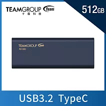 TEAM 十銓 PD1000 512GB 外接SSD 鋁合金 IP68 軍規 USB3.2 Gen2 外接式固態硬碟 (附USB編織線x2條)