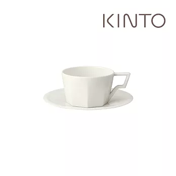 KINTO / OCT八角陶瓷杯盤組220ml 白