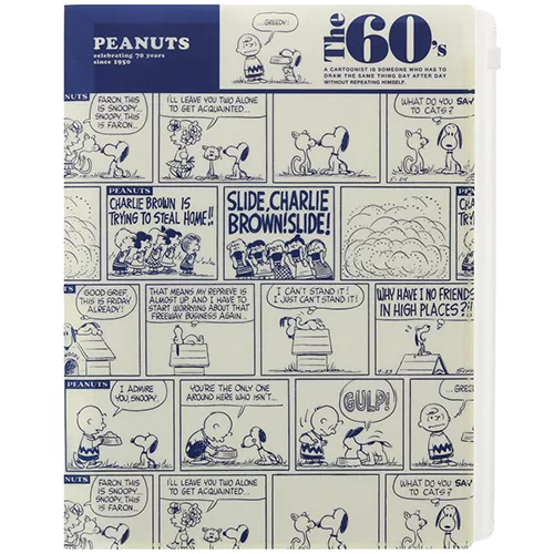 博客來 Sun Star 6層檔案資料夾附夾鏈袋snoopy 70周年系列60年代漫畫風格米