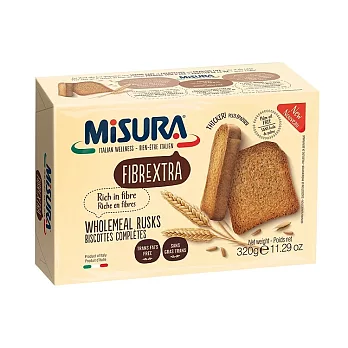 義大利【MISURA】全麥香烤吐司片(320g)