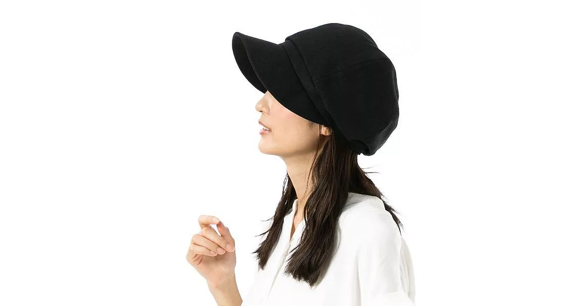 日本 QUEENHEAD 抗UV360度帥氣小顏防曬帽8022黑色