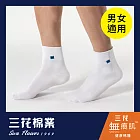 【三花SunFlower】無痕肌1/2男女休閒襪.襪子_白