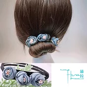 【Hera 赫拉】韓式文藝花朵花苞盤髮器-3色藍色