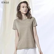 【ST.MALO】專利抗菌99.9% XT2純銀纖維-鉑金繡花上衣-2012WT-M橄欖棕