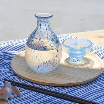 【Toyo Sasaki】日本手工夏祭流彩玻璃冷酒杯55ml ‧ 夏之海