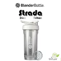 【Blender Bottle】卓越搖搖杯〈Strada Tritan〉24oz『美國官方授權』 時尚白