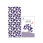 日本派迪 日本之夏涼感毛巾運動巾-三角方格(深藍)