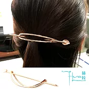 【Hera 赫拉】簡約金屬鏤空橢圓盤髮器/髮簪-2色金