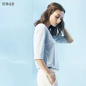 【ST.MALO】MIT花漫水光絲滑防曬吸排女上衣-2026WT-XL嫩粉藍
