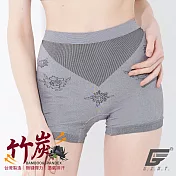 GIAT台灣製竹炭好透氣中腰平口內褲FREE炭灰