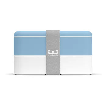 Monbento / 雙層餐盒- 水晶藍/白